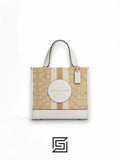 Dempsey Tote 22 In Signature Jacquard With Stripe And Coach Patch Style No. C8417