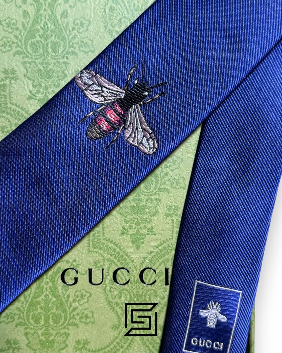 Gucci - Navy Blue Color With Big Bee Signature