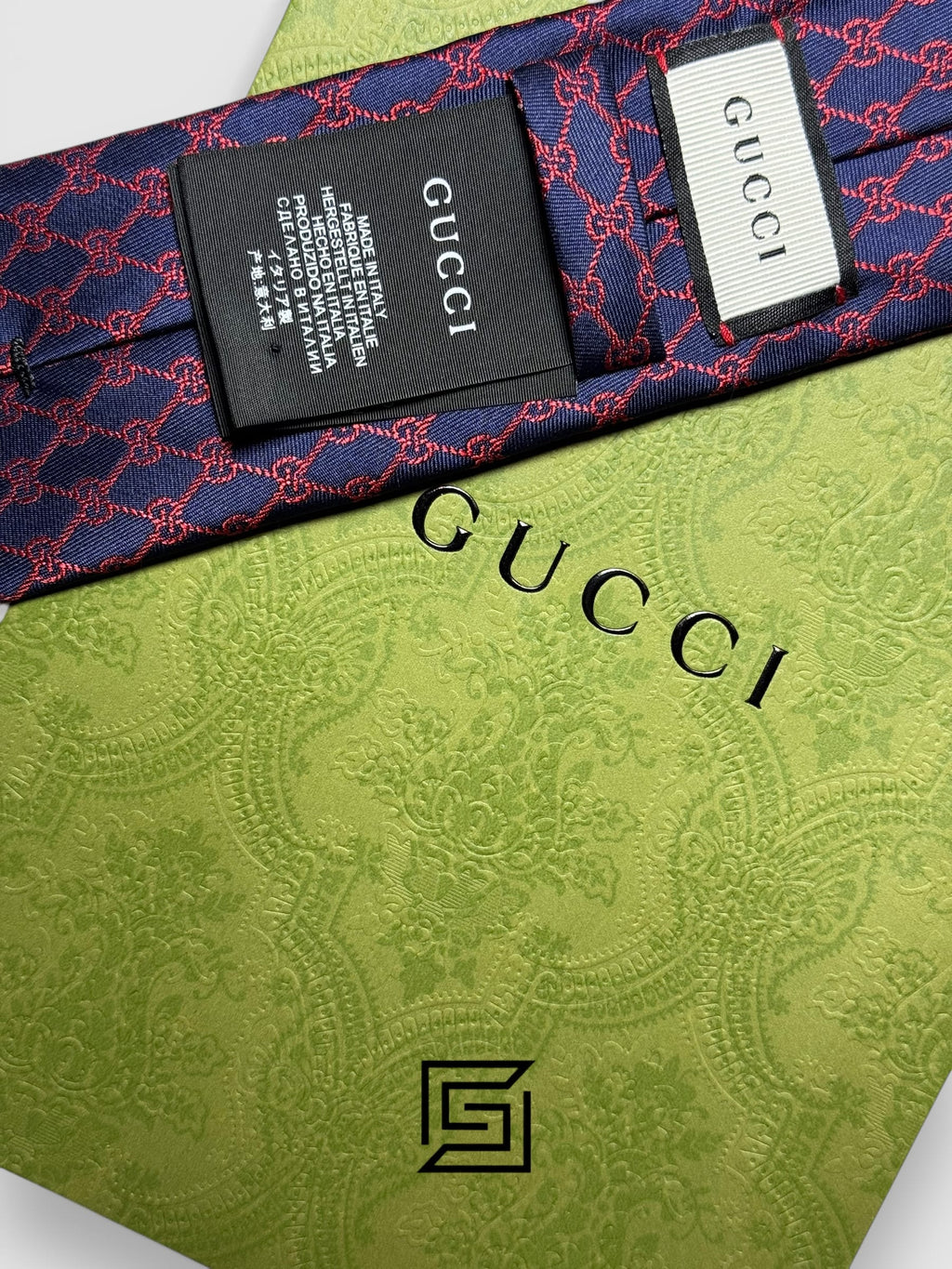 Gucci - Navy Blue - Red Color Small G Pattern