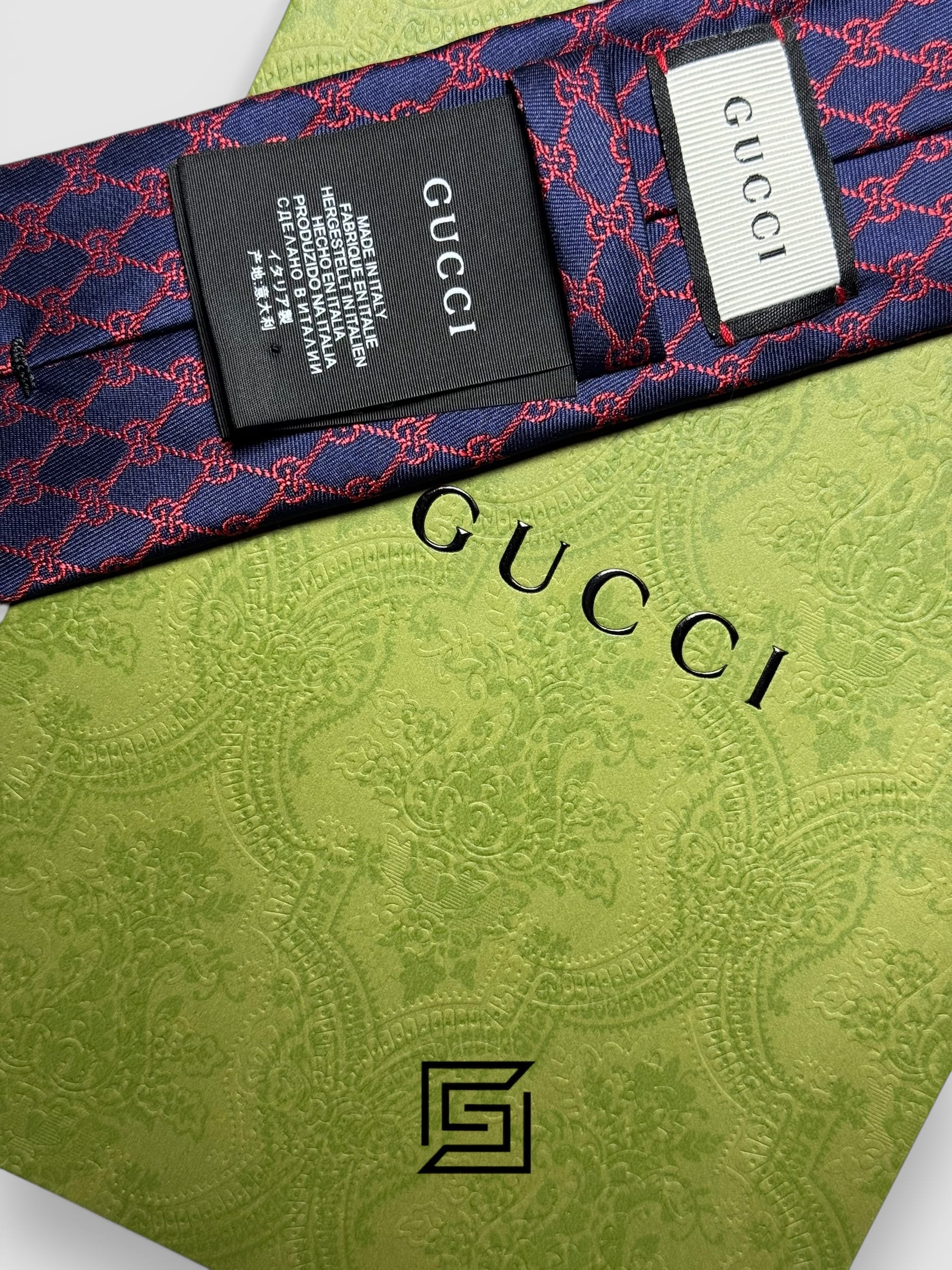 Gucci - Navy Blue - Red Color Small G Pattern