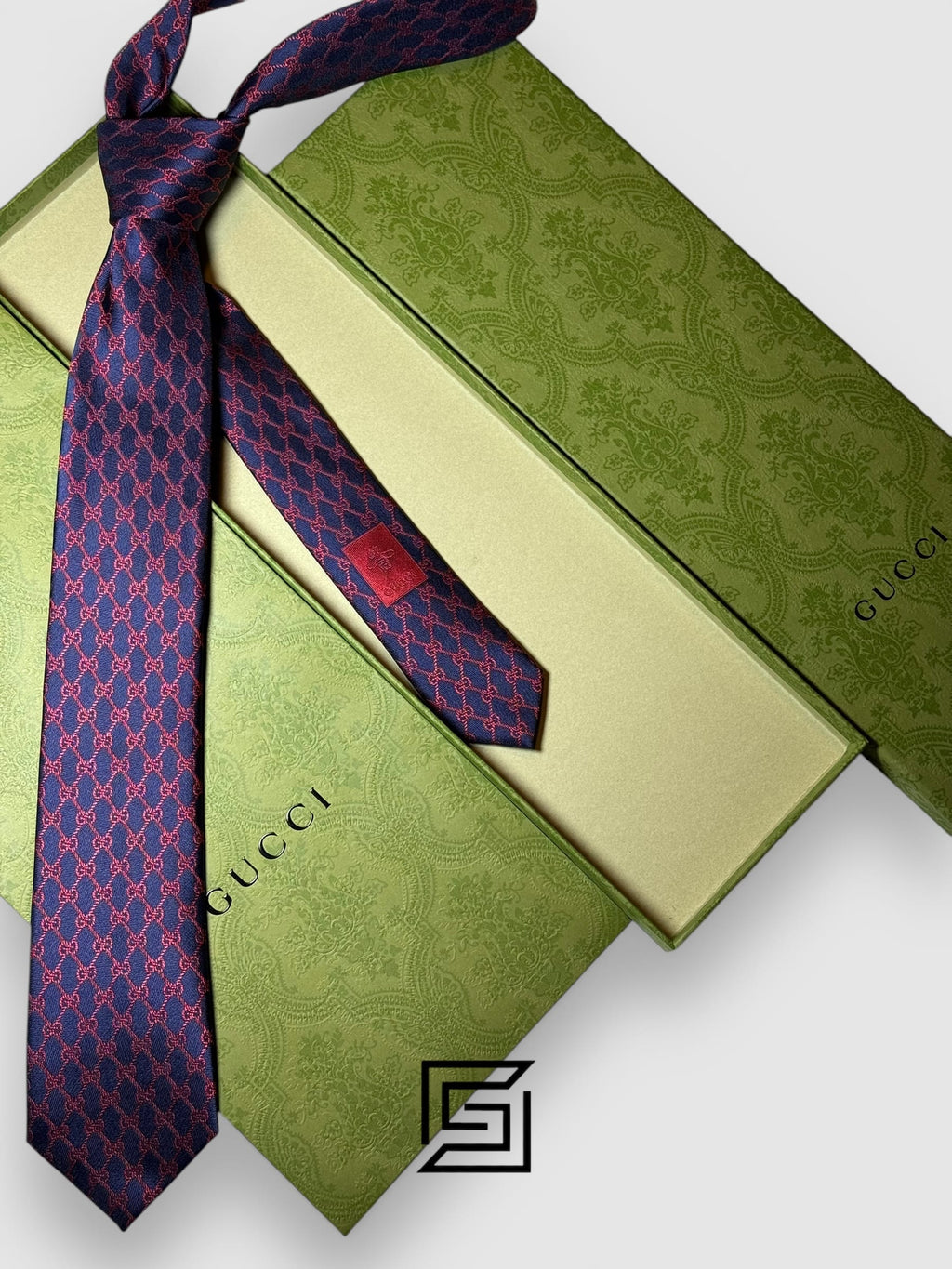Gucci - Navy Blue - Red Color Small G Pattern