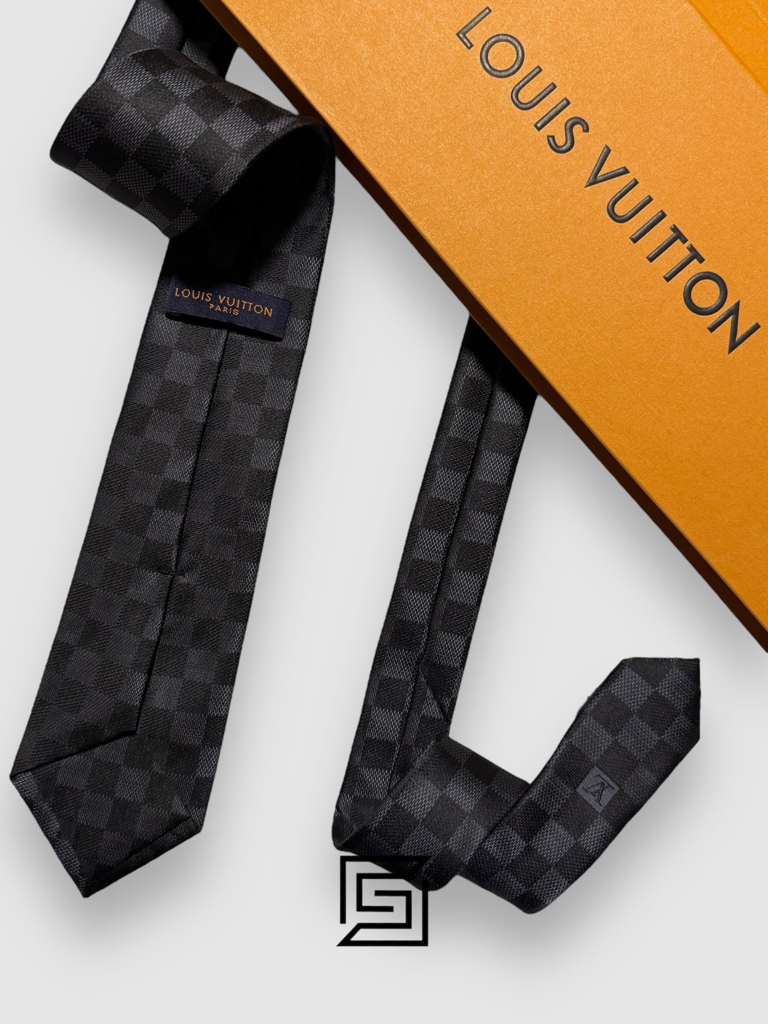 Louis Vuitton - Black - Grey Traditional Pattern Italian Style