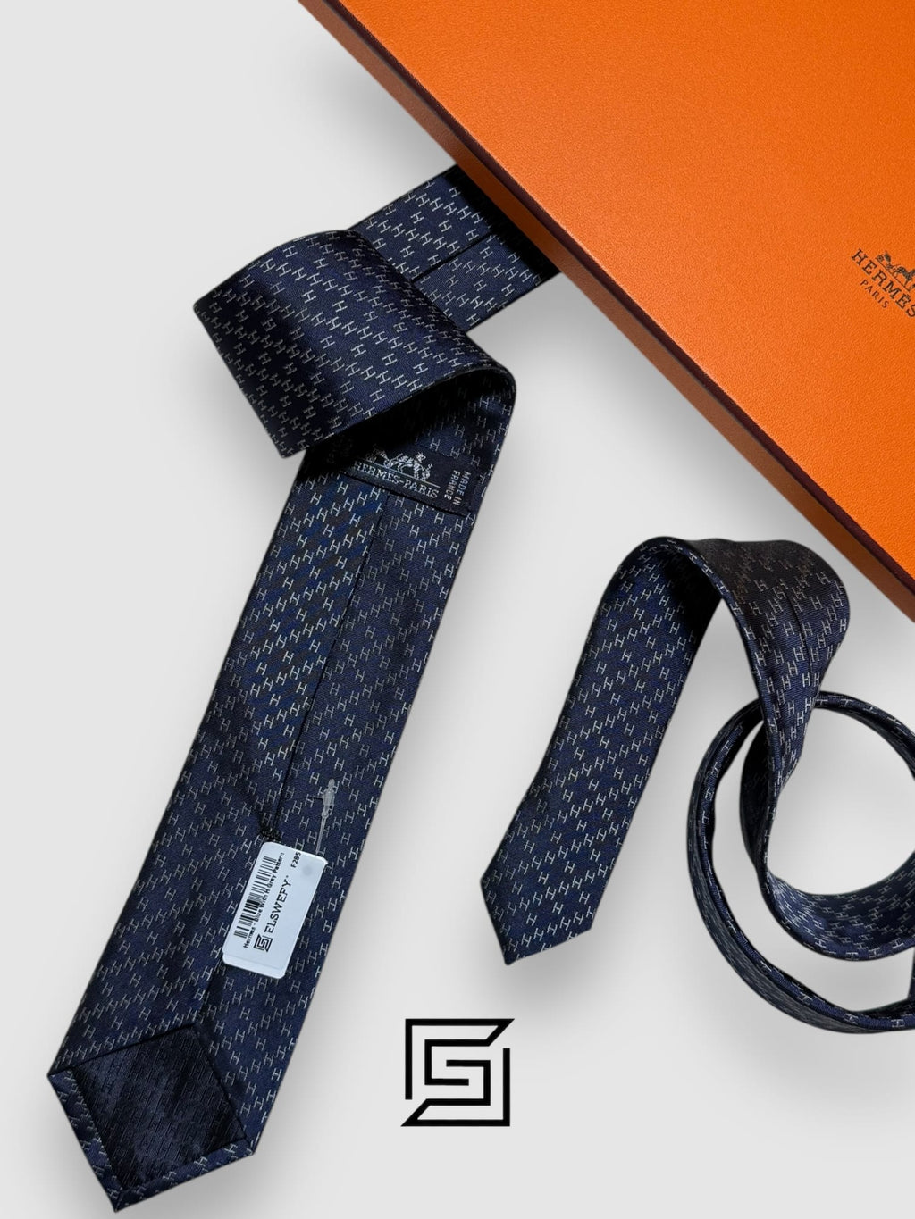 Hermes - Blue With H Grey Pattern