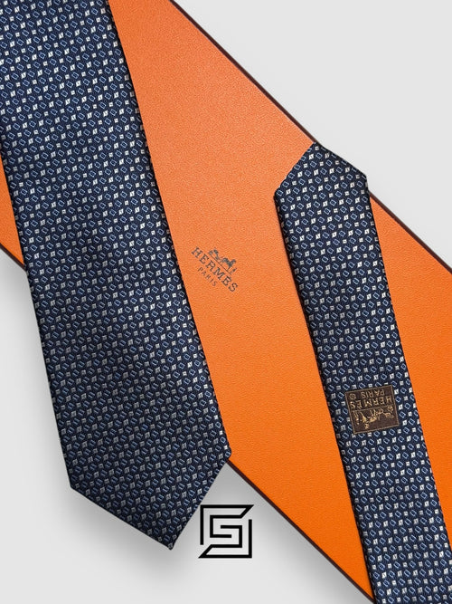 Hermes - Blue With Square Multi Pattern