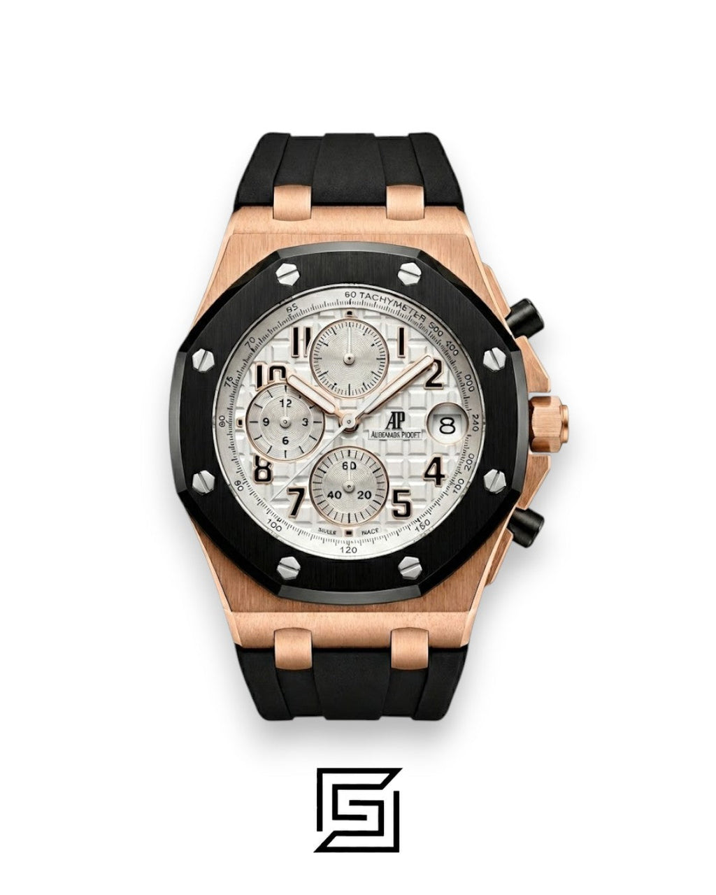 AP Royal Oak Offshore Chronograph Rose Gold White Dial 42mm