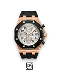 AP Royal Oak Offshore Chronograph Rose Gold White Dial 42mm