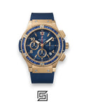 Hublot Big Bang Women – إطار أزرق مرصّع بالألماس، ذهب وردي ومينا أزرق