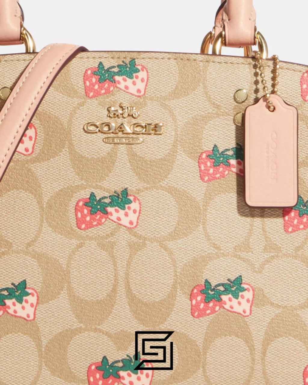 Mini Lillie Carryall In Signature Canvas With Strawberry Print Style No. CB598