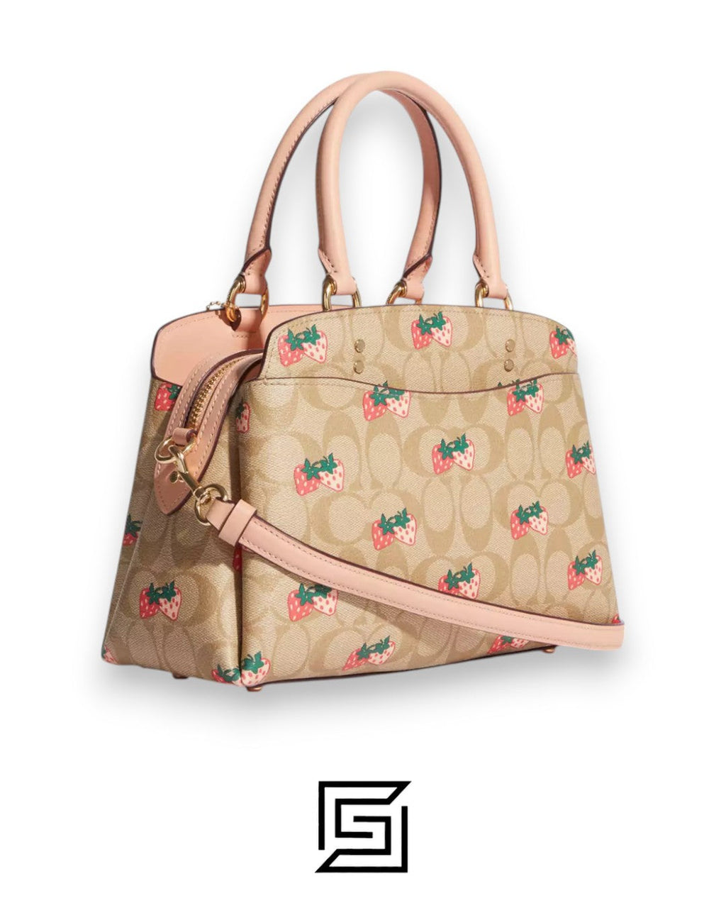 Mini Lillie Carryall In Signature Canvas With Strawberry Print Style No. CB598