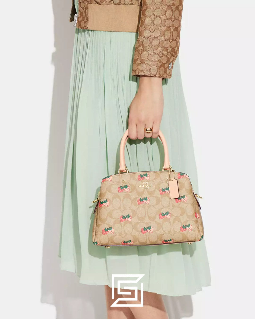 Mini Lillie Carryall In Signature Canvas With Strawberry Print Style No. CB598