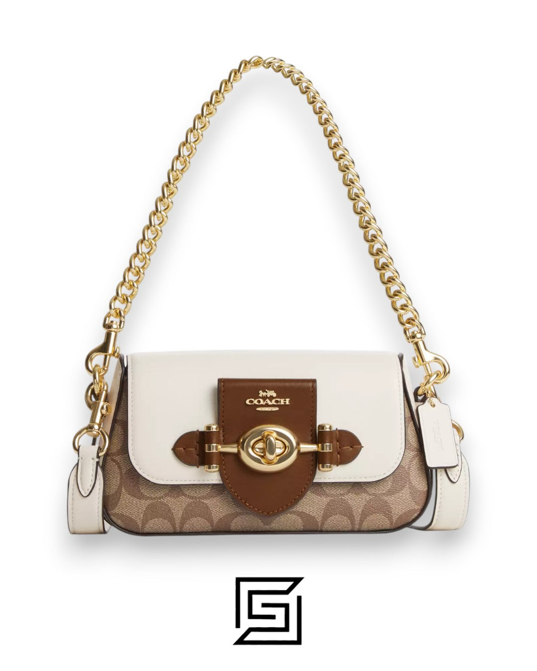 Brie Shoulder Bag In Colorblock Signature Canvas CM064