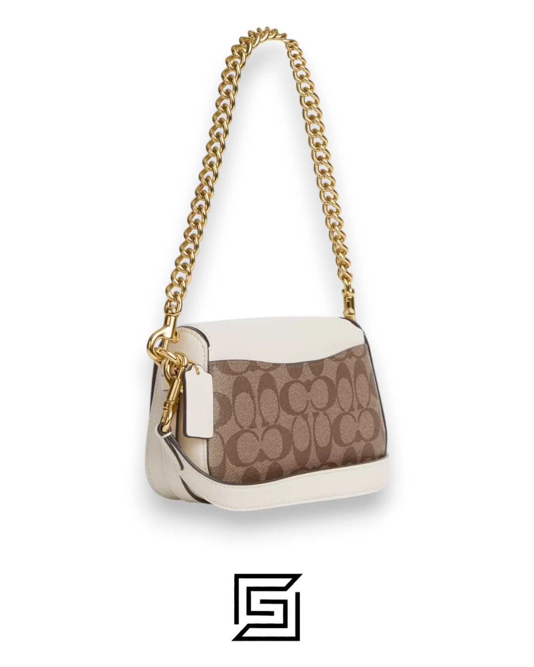 Brie Shoulder Bag In Colorblock Signature Canvas CM064