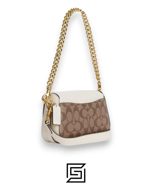 Brie Shoulder Bag In Colorblock Signature Canvas CM064
