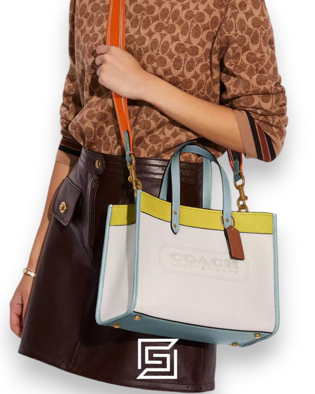 Tote 30 in Colorblock with Coach Patch C0777