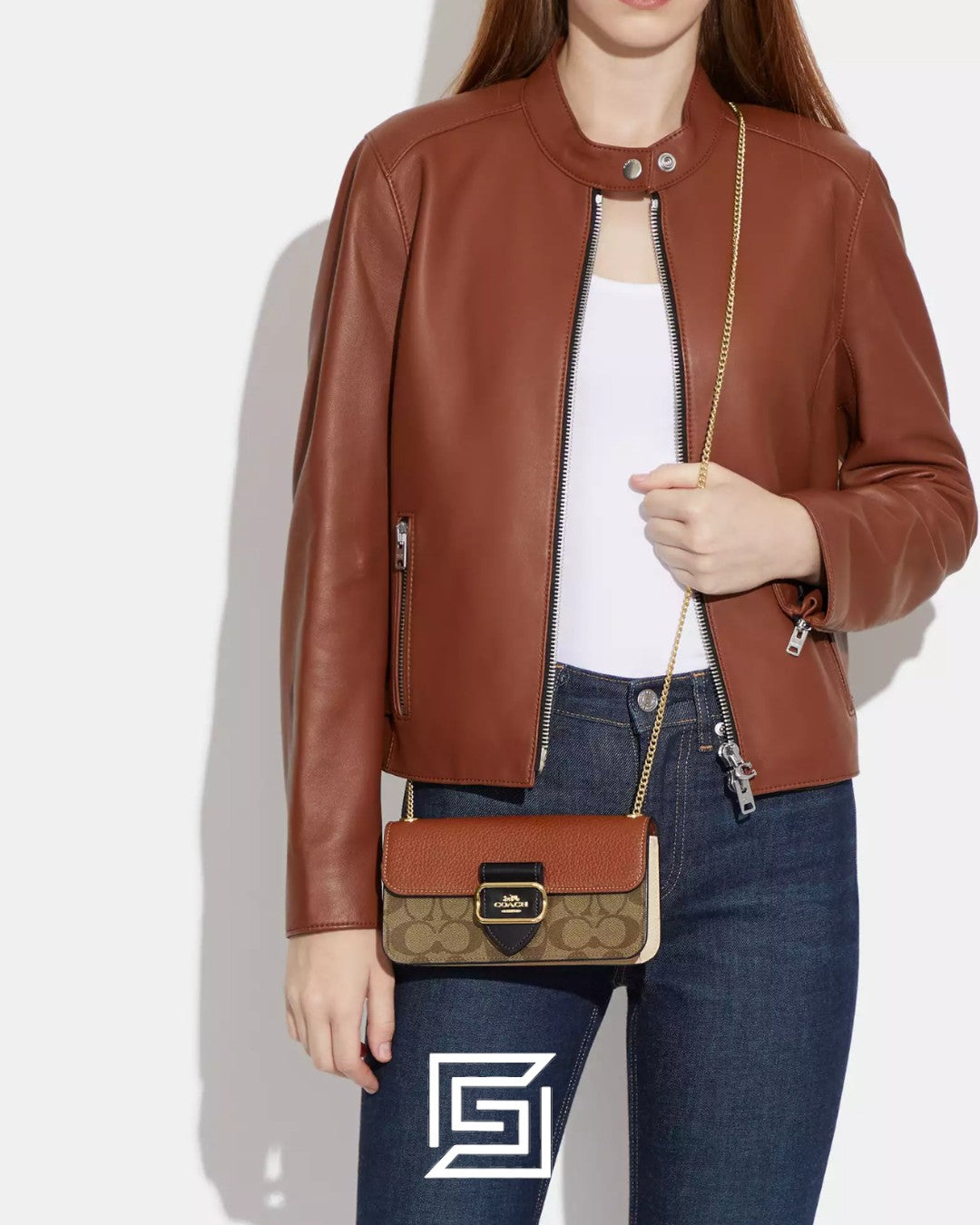 Morgan Crossbody In Colorblock Signautre Canvas CF475