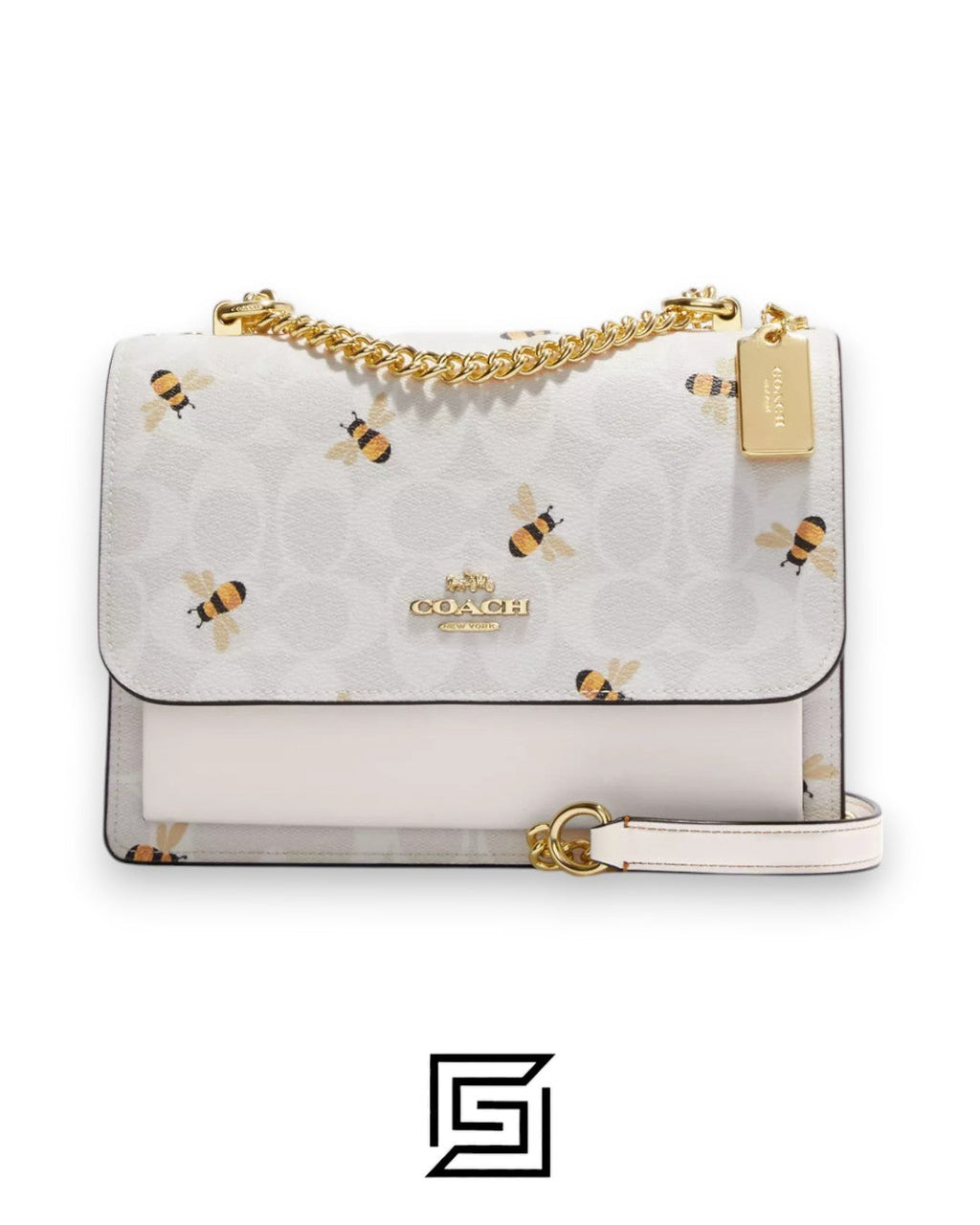 Klare Crossbody Bag In Signature Canvas With Bee Print CH515