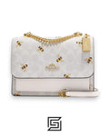 Klare Crossbody Bag In Signature Canvas With Bee Print CH515