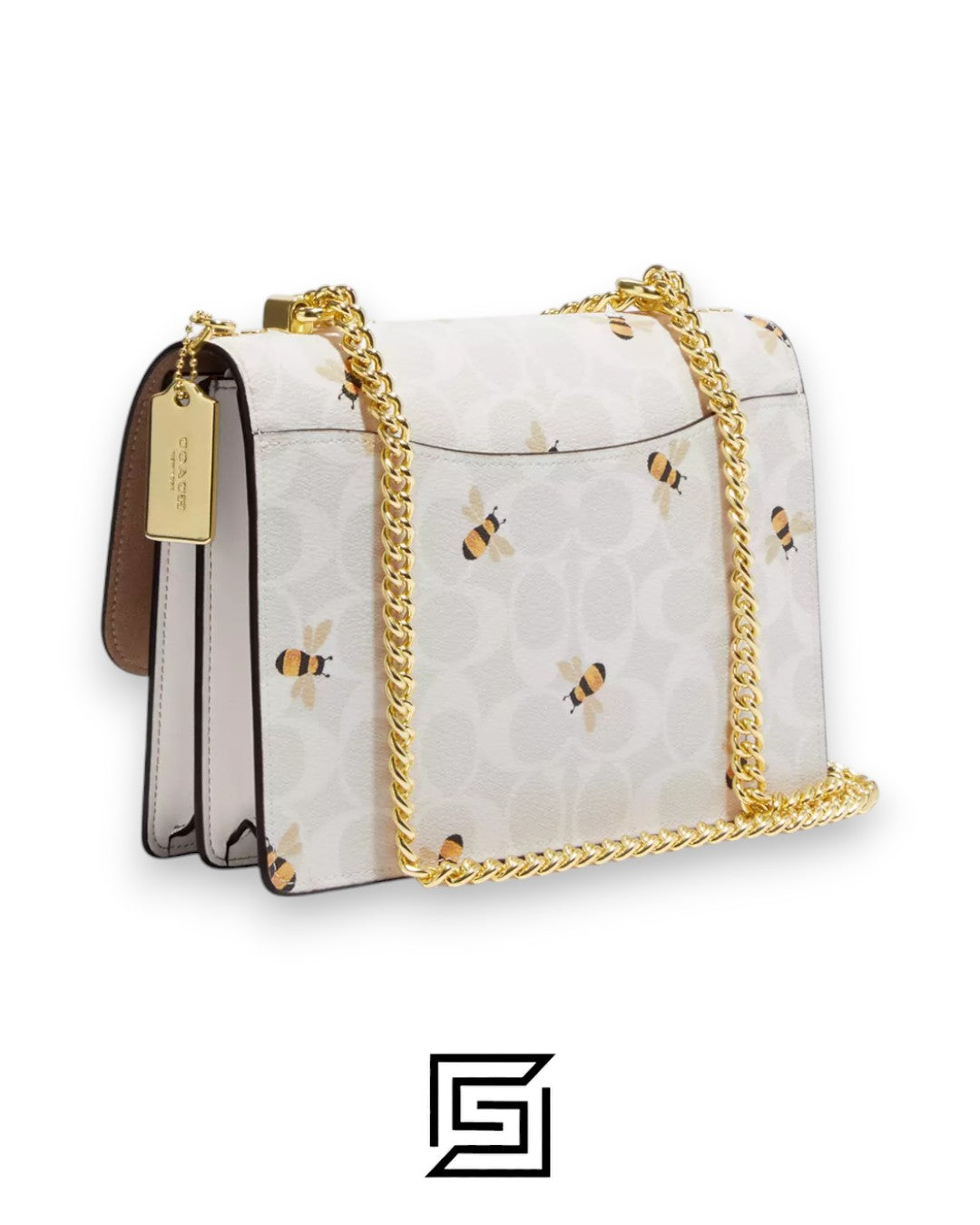 Klare Crossbody Bag In Signature Canvas With Bee Print CH515