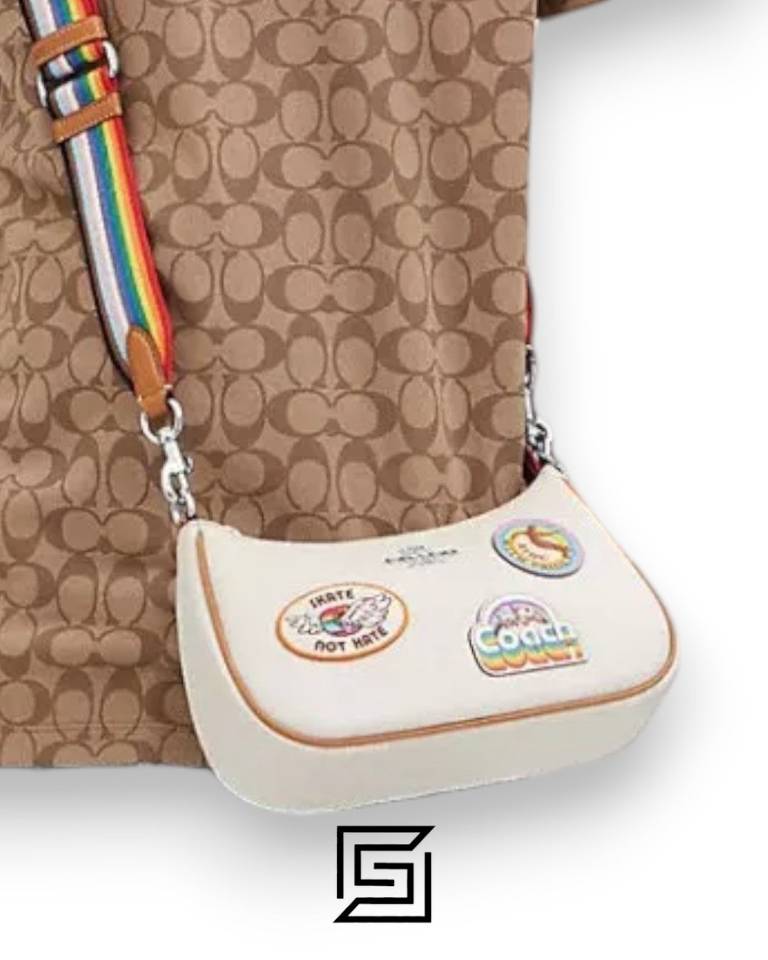 Teri Shoulder Bag With Patches CJ604
