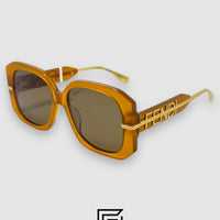 FENDI FE40065 نظارات شمسية نسائية - بني
