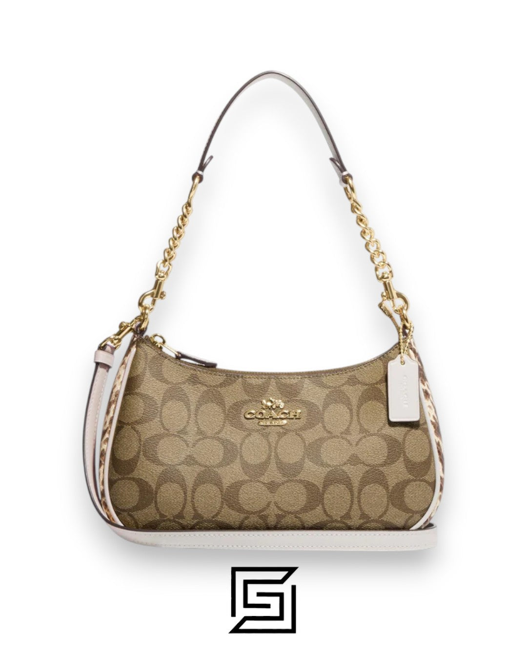 Teri Shoulder Bag In Signature Canvas Style No. CC323 Brown