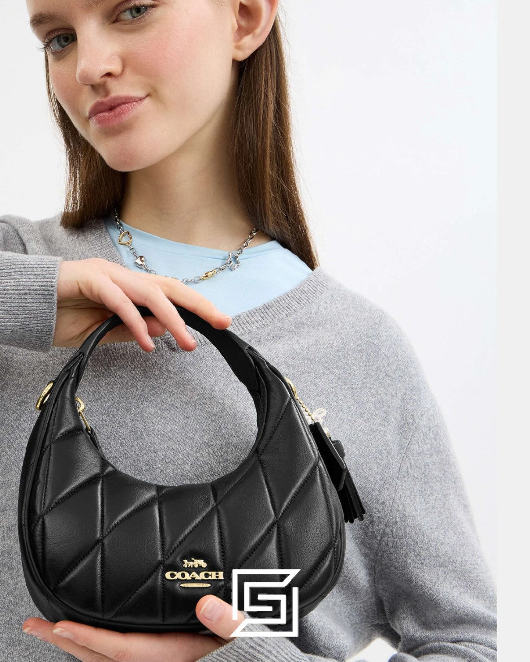 Carmen Mini Crossbody Bag With Quilting CY710 Black