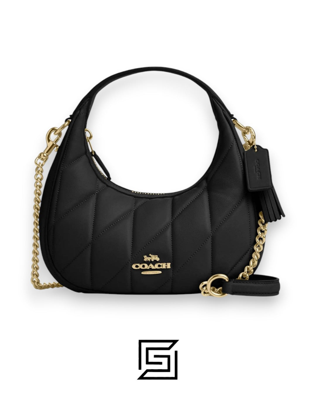 Carmen Mini Crossbody Bag With Quilting CY710 Black