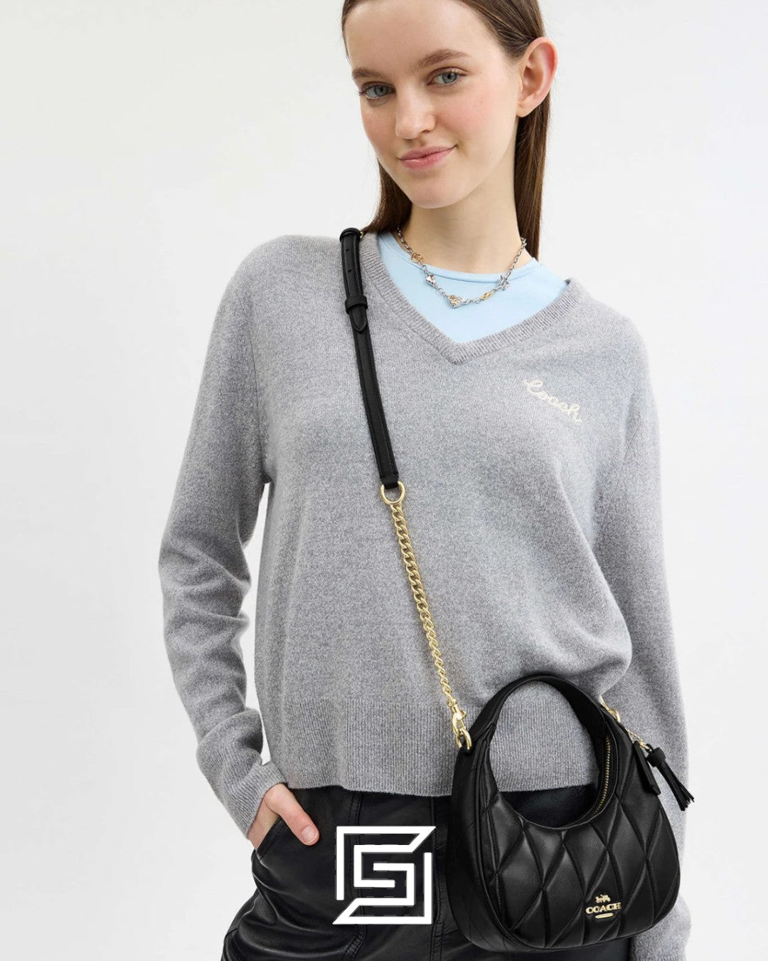 Carmen Mini Crossbody Bag With Quilting CY710 Black