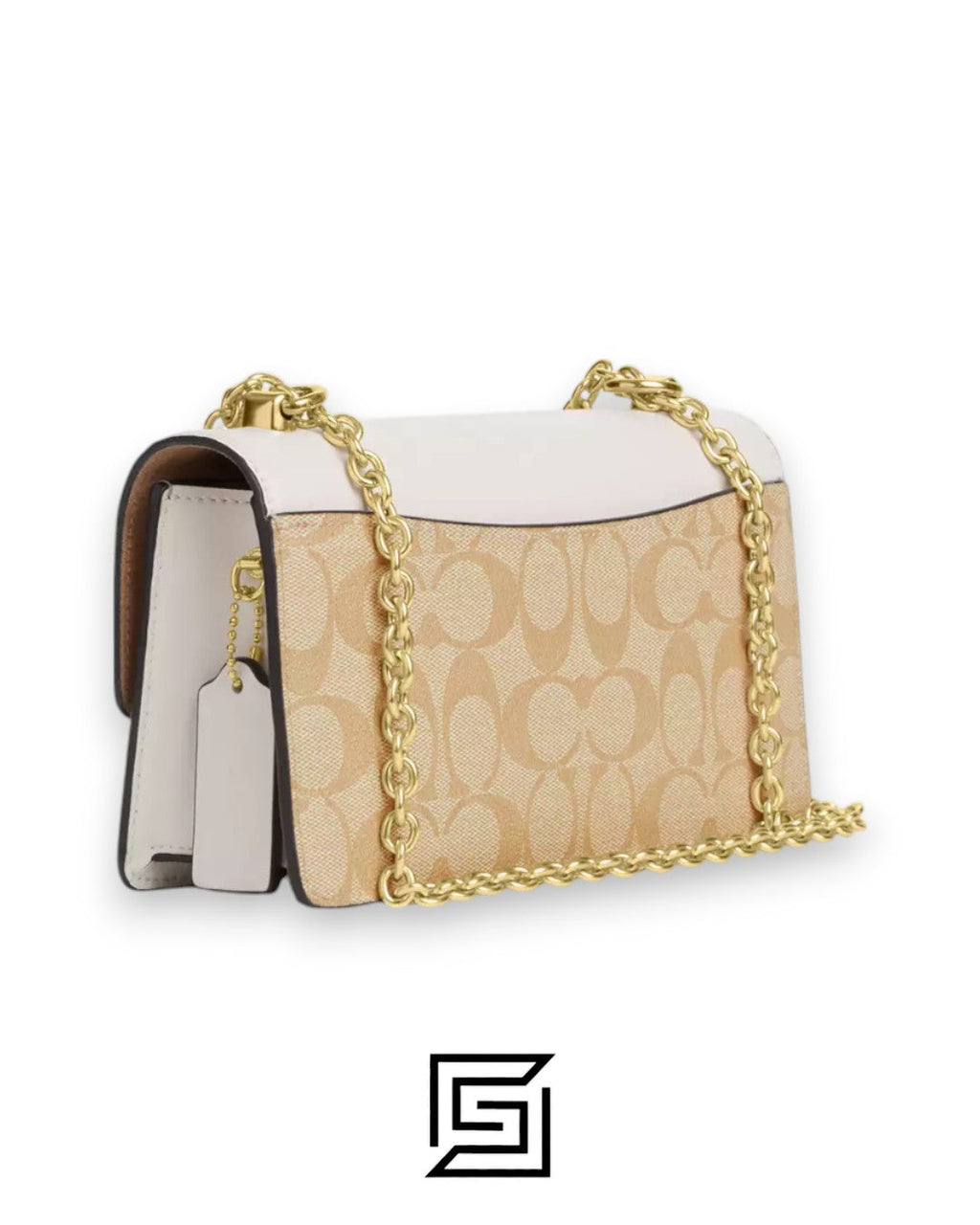 Eliza Flap Crossbody Bag In Signature Canvas CR528 White