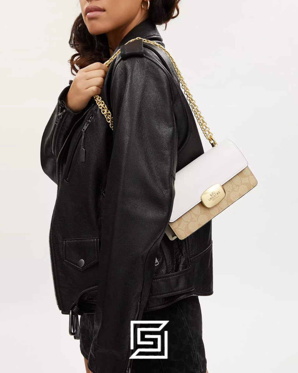 Eliza Flap Crossbody Bag In Signature Canvas CR528 White