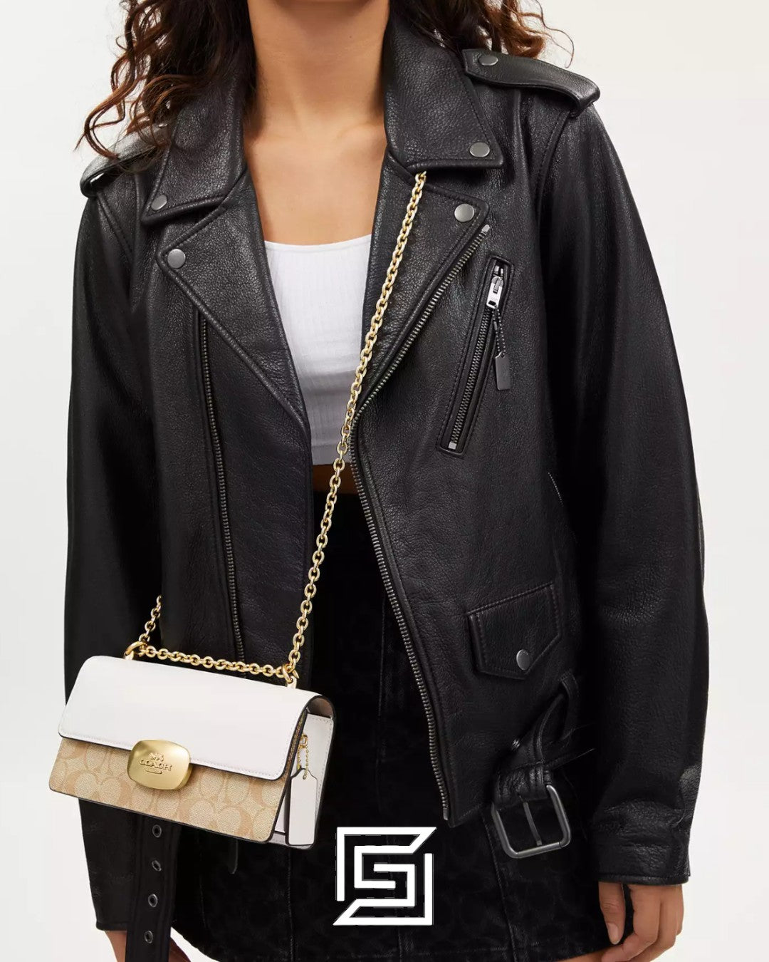 Eliza Flap Crossbody Bag In Signature Canvas CR528 White