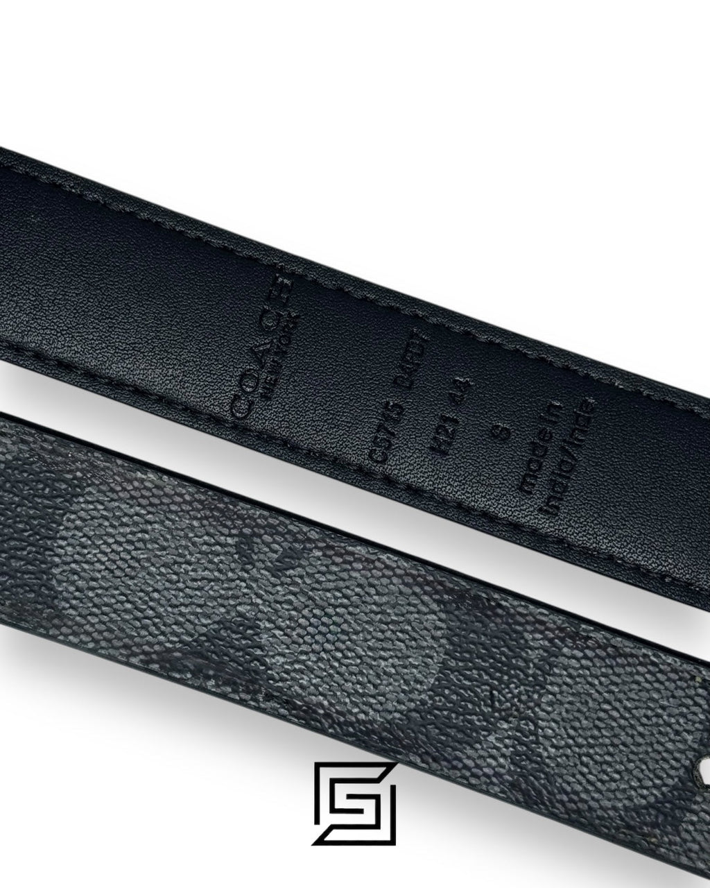 Signature Buckle Belt 38 Mm COLOR Grey C5715
