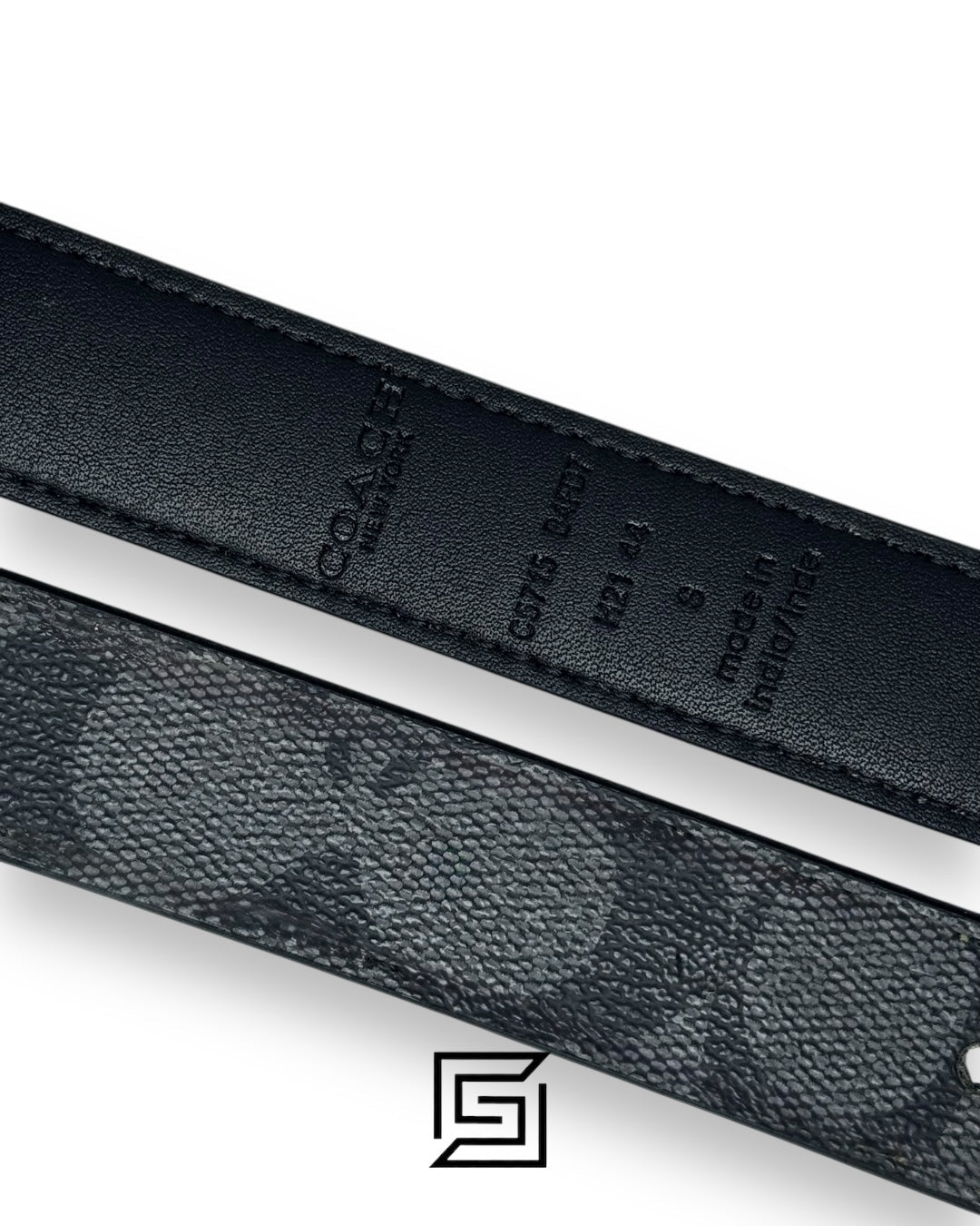 Signature Buckle Belt 38 Mm COLOR Grey C5715