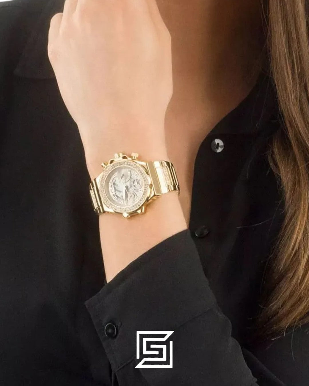 GUESS Ladies Gold Tone Analog Watch GW0552L2