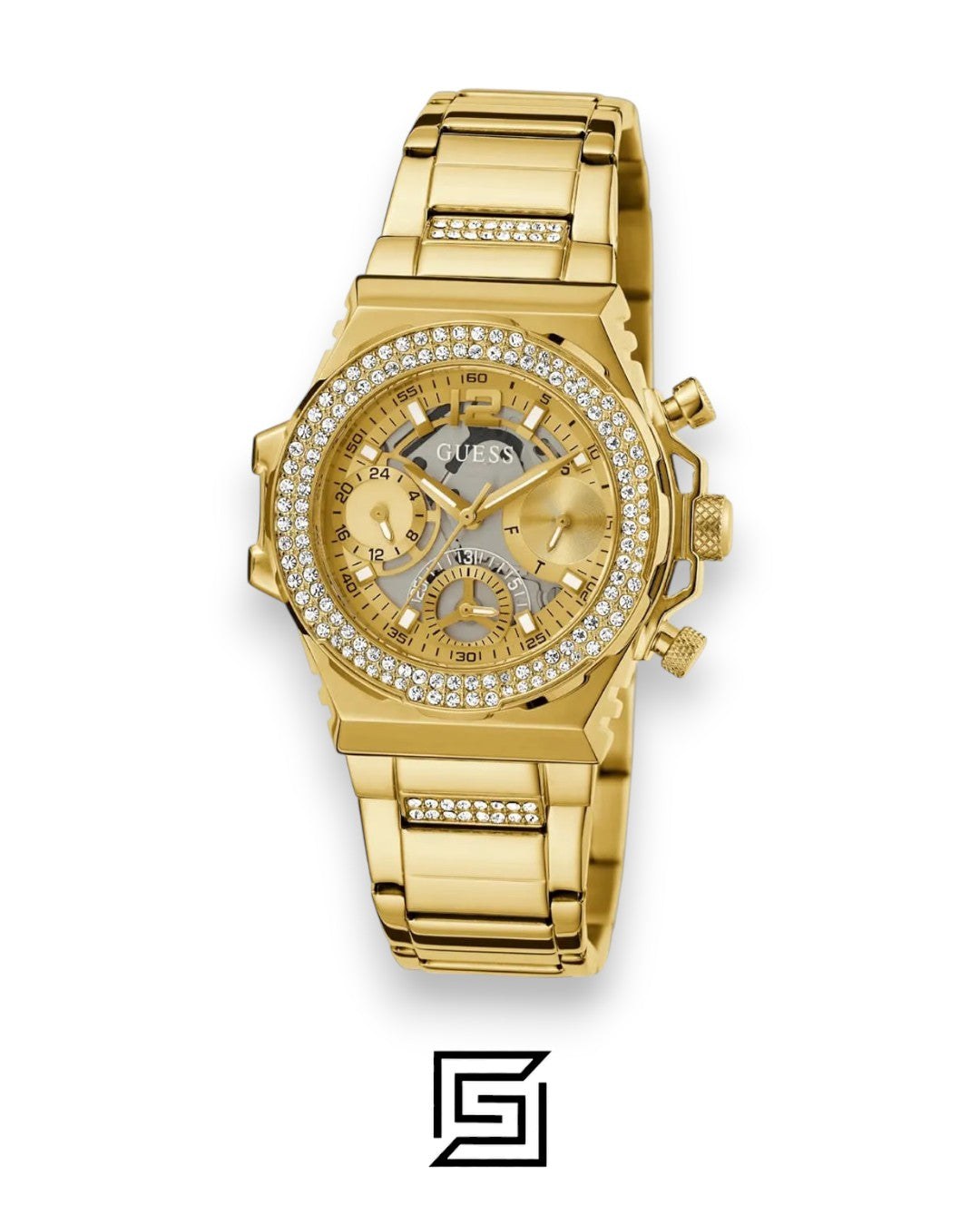 GUESS Ladies Gold Tone Analog Watch GW0552L2