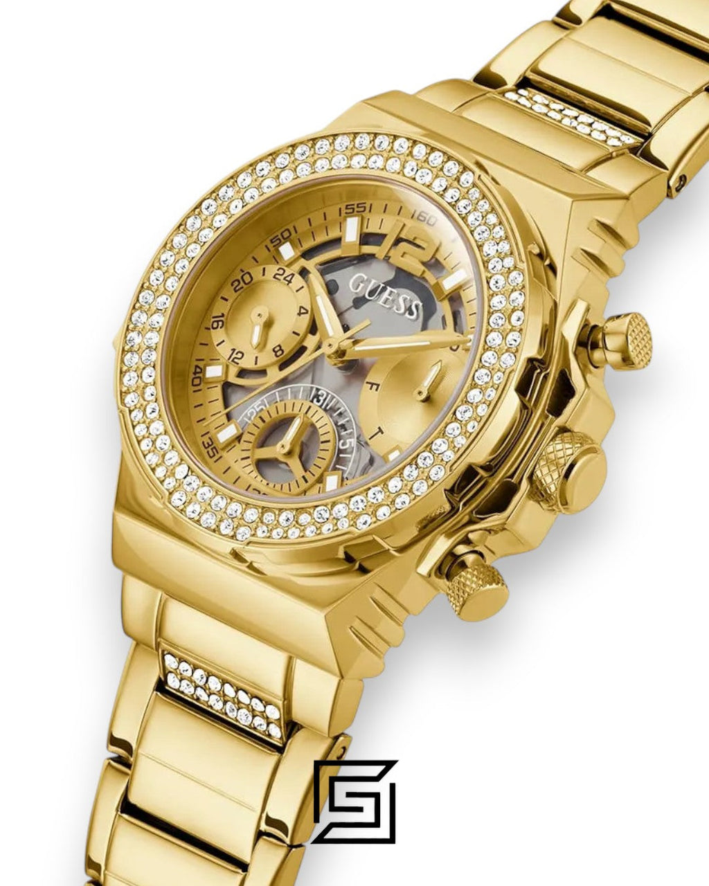 GUESS Ladies Gold Tone Analog Watch GW0552L2