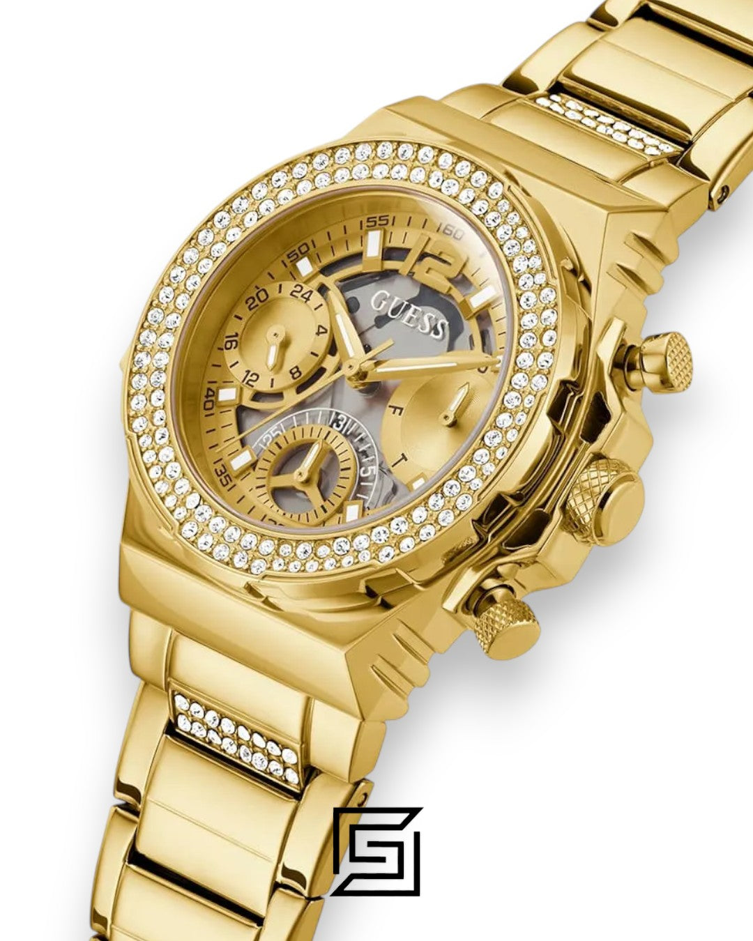 GUESS Ladies Gold Tone Analog Watch GW0552L2