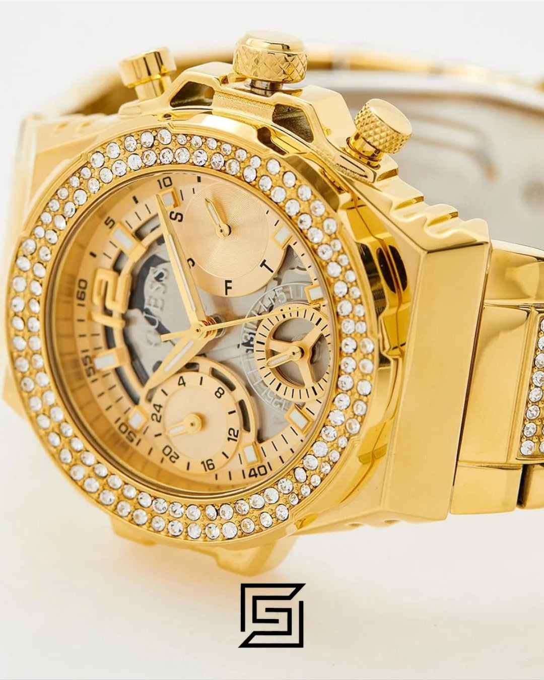 GUESS Ladies Gold Tone Analog Watch GW0552L2