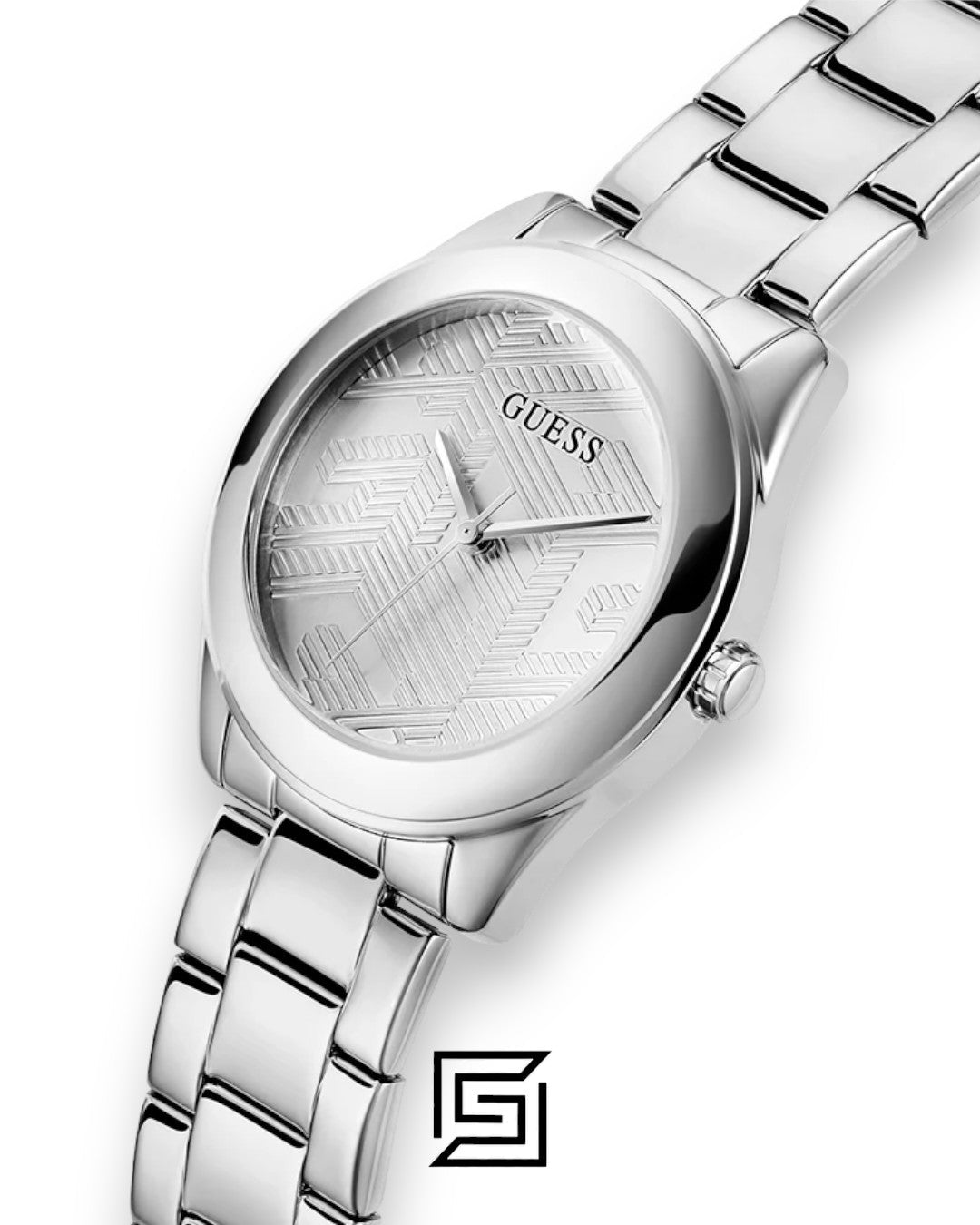 GUESS Ladies SILVER Tone Analog Watch GW0606L1