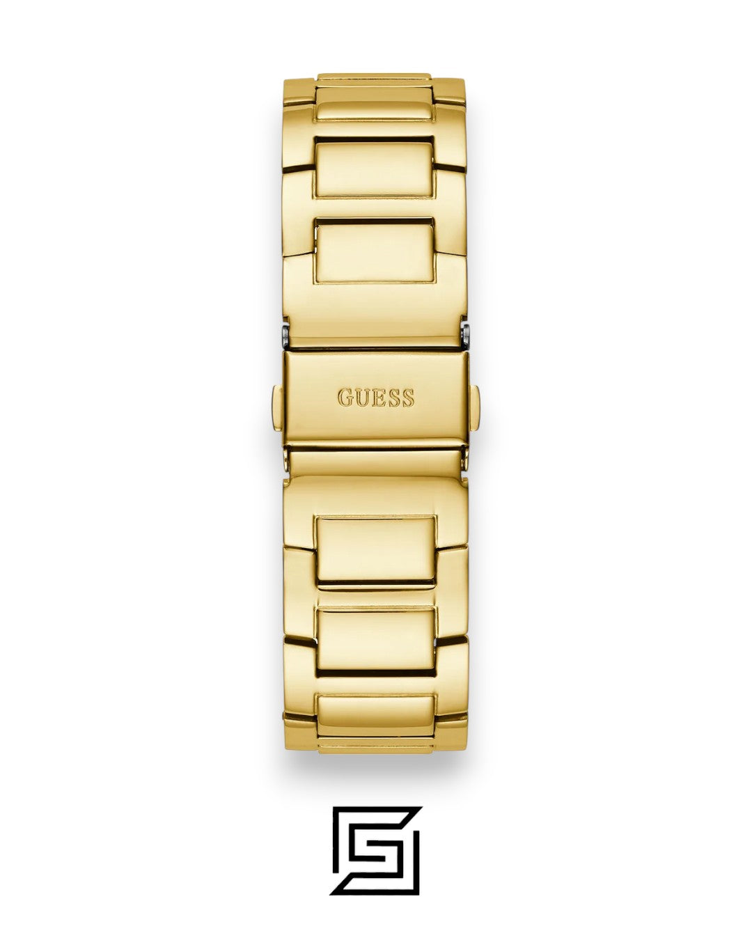 ساعة يد تناظرية من GUESS للسيدات باللون الذهبي طراز GW0464L2