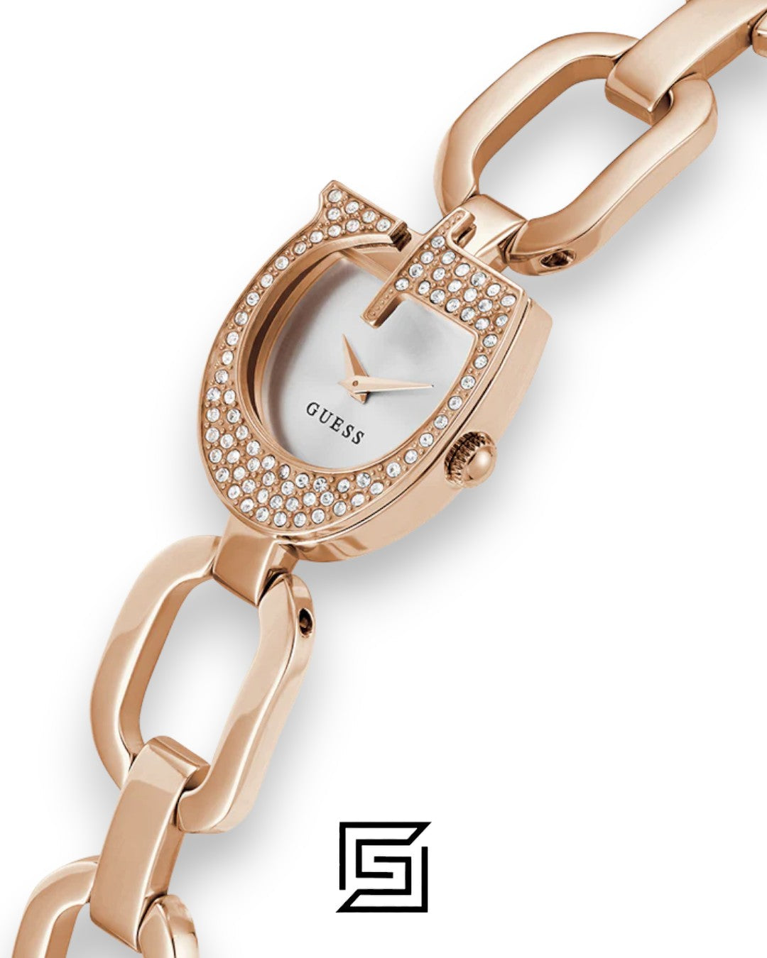 ساعة يد Guess حريمي لون ذهبي وردي أنالوج GW0683L3