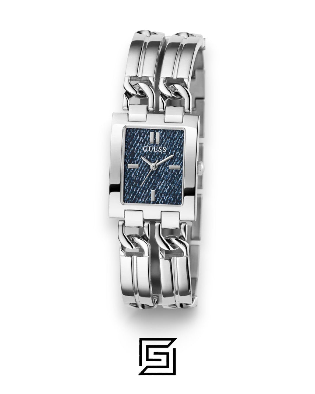 GUESS Ladies SILVER Tone Analog GW0807L1
