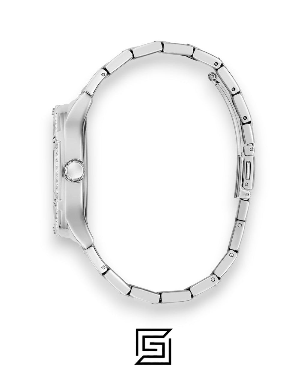 ساعة أنالوج فضية اللون من GUESS للنساء طراز GW0558L1