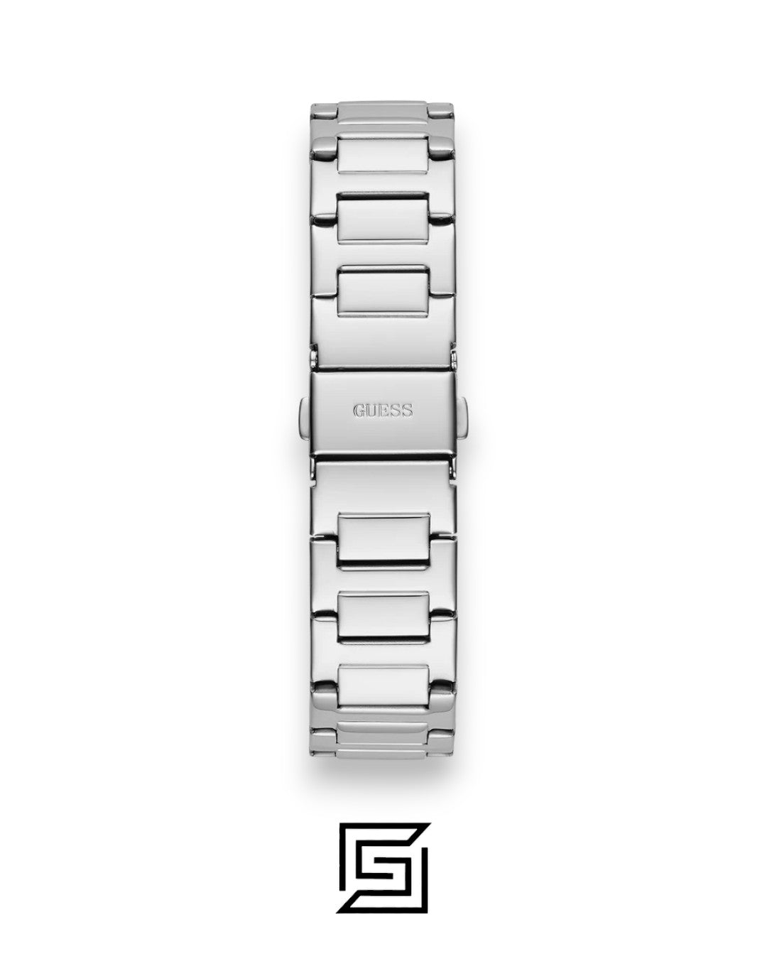 ساعة أنالوج فضية اللون من GUESS للنساء طراز GW0558L1