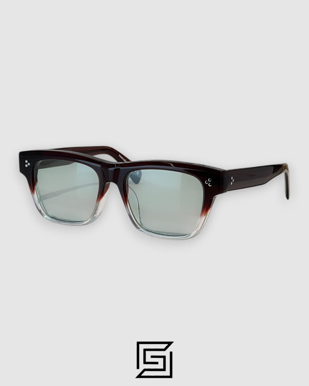 Oliver Peoples OV5524SU Sunglasses For Unisex - TRANSPERENT HALF MAROON - LIGHT GREEN