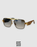 MAYBACH THE KING 3 RECTANGLE sunglasses for men - BLACK-LIGHT GREEN