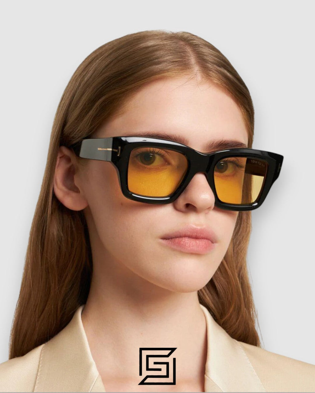 نظارة شمسية TOMFORD TF1154 للنساء - أصفر