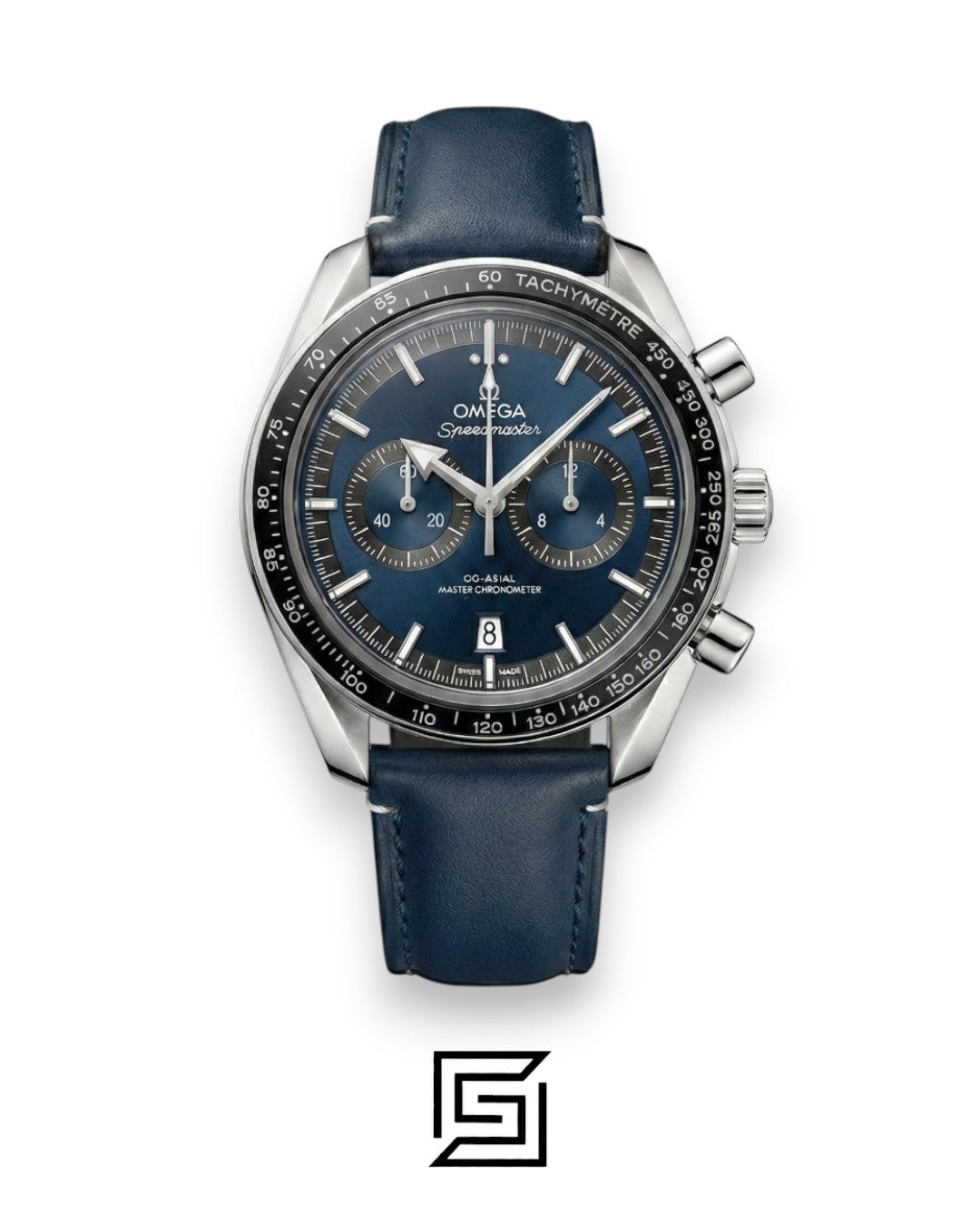 Omega Speedmaster Moonwatch – Blue Dial & Leather Strap