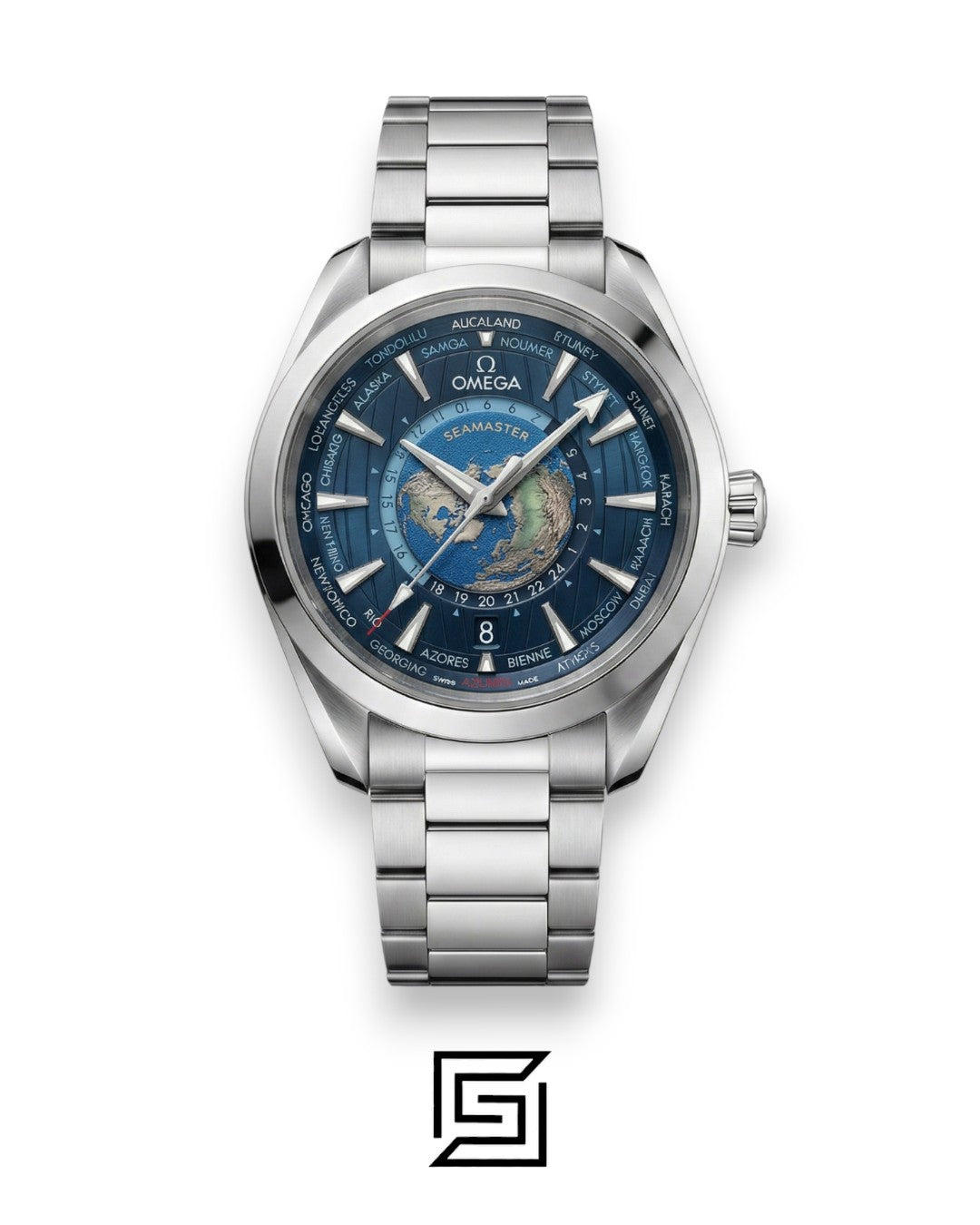 Omega Aqua Terra Worldtimer – Inspired Edition – Blue Dial – Steel Strap