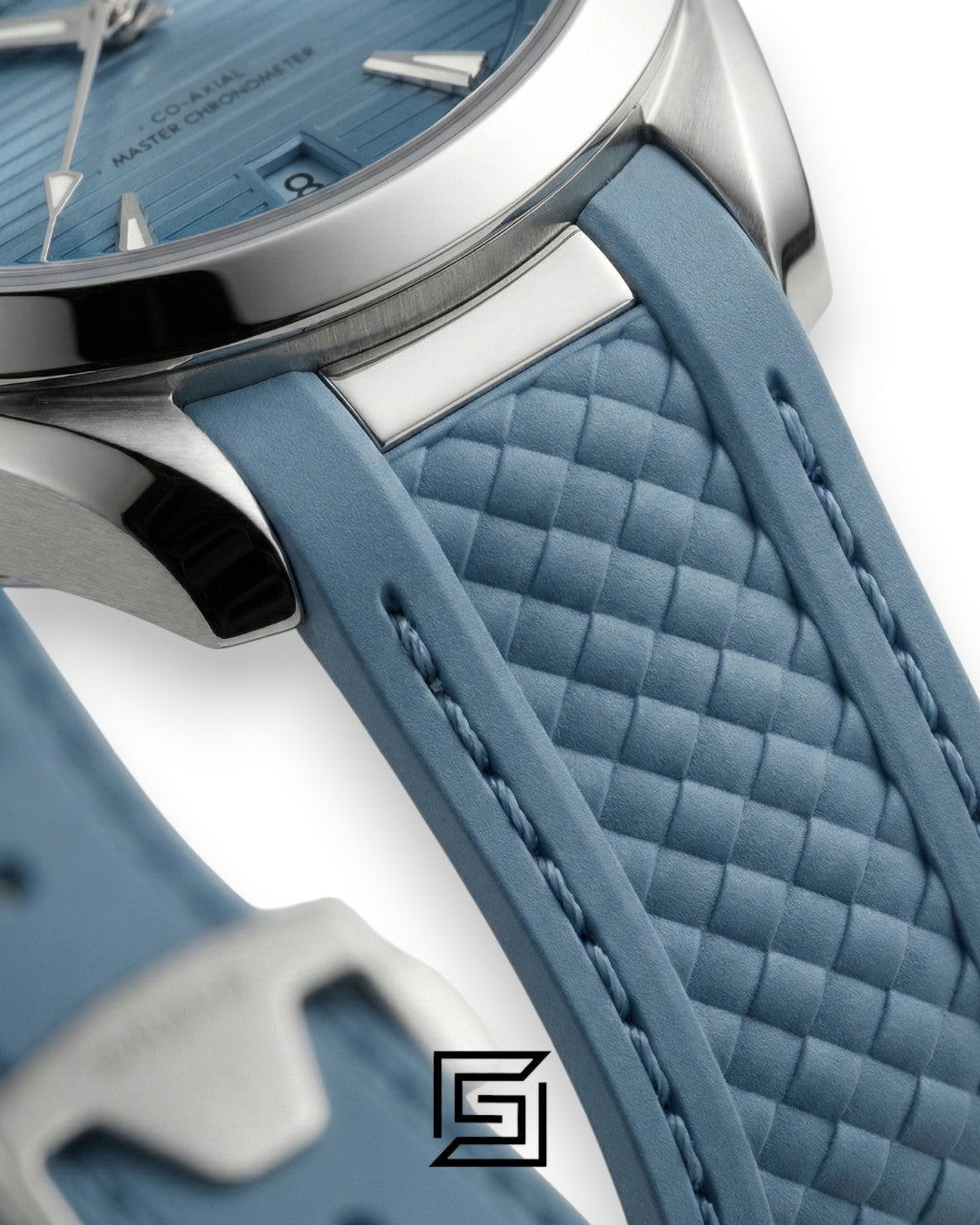 Omega Aqua Terra Inspired – Blue Teak Dial – Blue Rubber Strap (41mm)